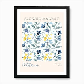 Flower Market Athens Art Print