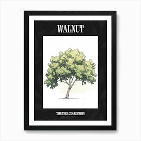 Walnut Tree Pixel Illustration 2 Poster Art Print