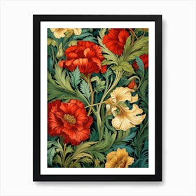 Rococo Floral Pattern Art Print