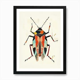 Colourful Insect Illustration Boxelder Bug 8 Art Print