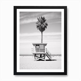 Venice Beach, Black And White Analogue Photograph 1 Art Print