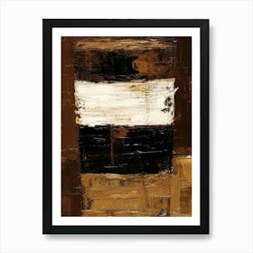 Brown And White 1 Art Print