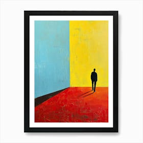 Man In Red And Yellow, Minimalism Art Print