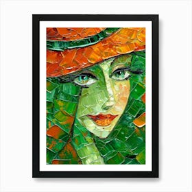 Mosaic Of A Woman 6 Art Print