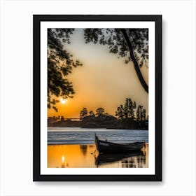 Sunset At The Beach Art Print