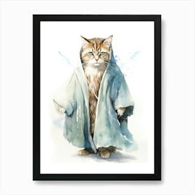 Norwegian Forest Cat As A Jedi 3 Art Print