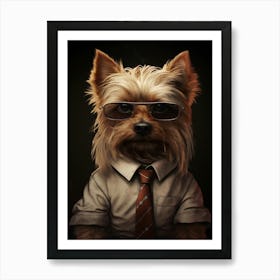 Gangster Dog Silky Terrier 2 Art Print