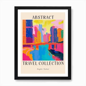 Abstract Travel Collection Poster Bangkok Thailand 3 Art Print
