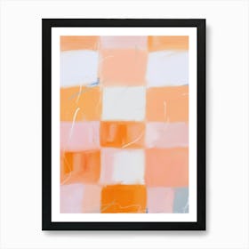 Orange Squares 1 Art Print