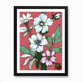 Pink Flowers 8 Art Print