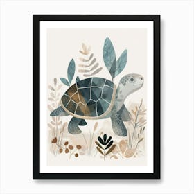 Charming Nursery Kids Animals Turtle 3 Art Print
