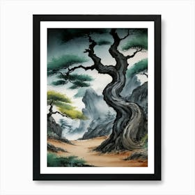 Watercolor of a tree Art Print