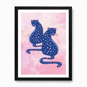 Two Leopards Art Print