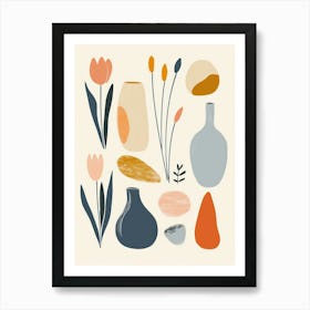 Abstract Vases And Objects 6 Art Print