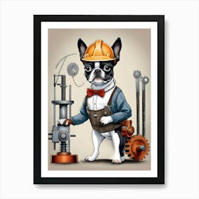 Boston Terrier-Reimagined 118 Art Print