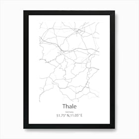 Thale,Germany Minimalist Map Affiche