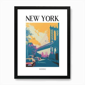 Riverdale New York Colourful Silkscreen Illustration 4 Poster Art Print