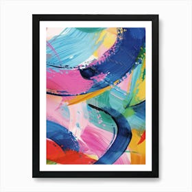 Rainbow Paint Brush Strokes 5 Art Print