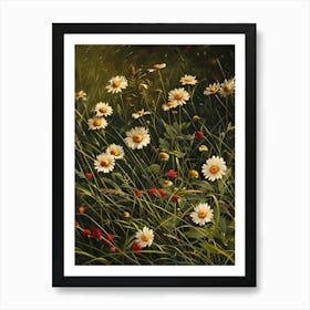 Daisies In The Meadow 8 Art Print