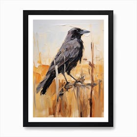 Bird Painting Raven 1 Art Print