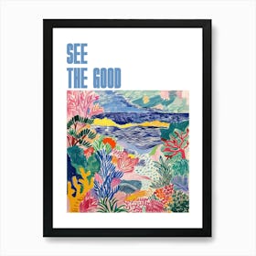 See The Good Poster Seascape Dream Matisse Style 3 Art Print