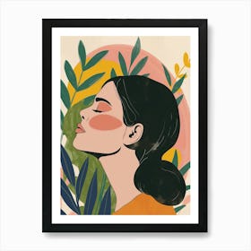 Boho Illustration Of A Woman 1 Art Print