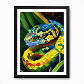 Jamaican Boa Snake Painting Art Print