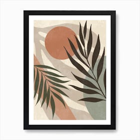 Abstract Palm Leaves 1 Art Print