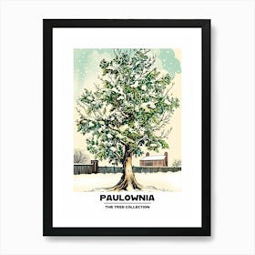 Paulownia Tree Storybook Illustration 2 Poster Art Print