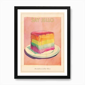 Rainbow Jelly Slice Vintage Advertisement Illustration 3 Poster Art Print