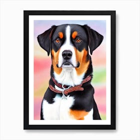 Entlebucher Mountain Dog 3 Watercolour Dog Art Print