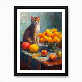 Marigold With A Cat3 Art Print