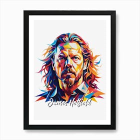 James Hetfield, Metallica 03 Portrait Music Icon Style WPAP Pop Art Art Print