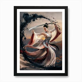 Asian Empress Sword Dance #5 Art Print