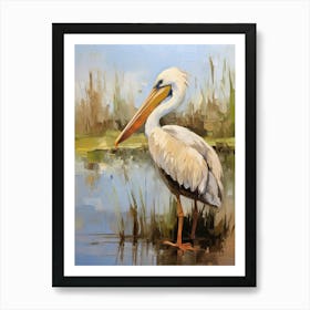 Bird Painting Brown Pelican 1 Art Print