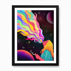 Space Blaze The Third Art Print