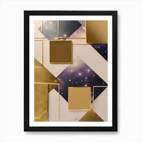 Gold Space Background Poster