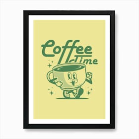 Retro Poster Funky Wall Art Retro Wall Decor Groovy Poster Trendy Wall Art Retro Groovy Print Coffee Time Retro Art Art Print