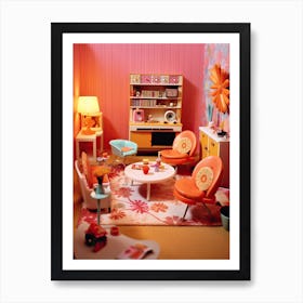 Barbie Retro Home Interior Kitsch 3 Art Print