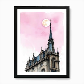 Watercolor Of A Building Art Print