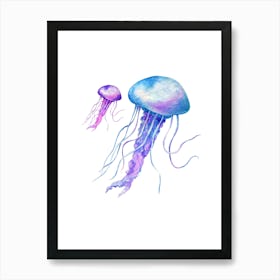 Watercolor Jellyfish 3 Art Print