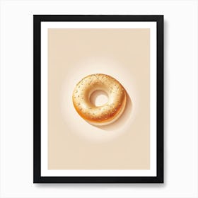 Doughy Bagel Marker Art 1 Art Print