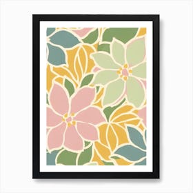 Cherry Blossom Pastel Floral 3 Flower Art Print