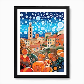 Cagliari, Italy, Illustration In The Style Of Pop Art 4 Art Print