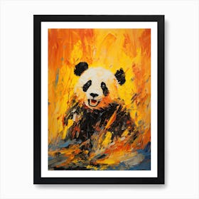 Panda Art In Expressionism Style 3 Art Print