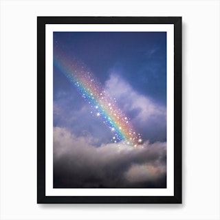 Rainbow In Glitter Art Print