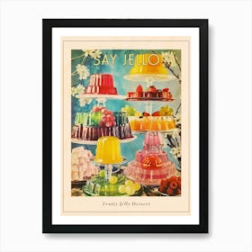 Fruity Jelly Retro Collage 2 Poster Art Print