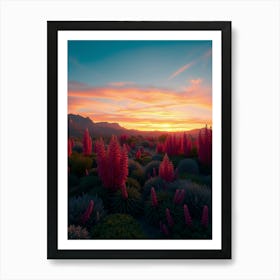 Sunset In The Desert 6 Art Print