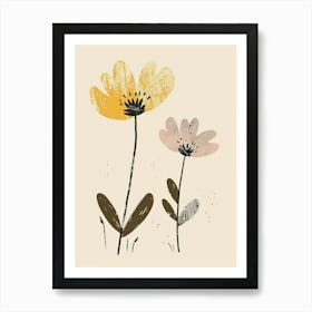 Geneva Flower Market Boho Minimalist Style Art Print