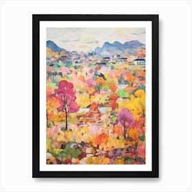 Autumn Gardens Painting Kenrokuen Japan 2 Art Print